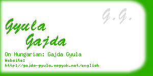 gyula gajda business card